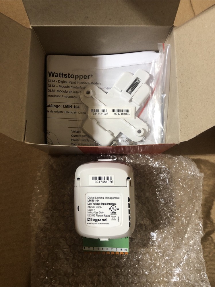 WattStopper LMIN-104 Low Voltage Interface 24VDC White, New In Box