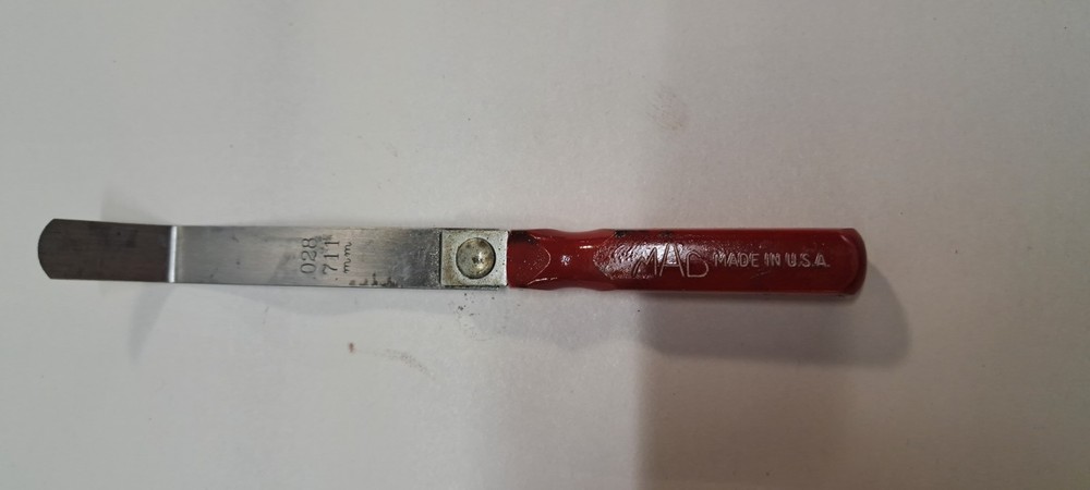 mac tools feeler guage red handle 028, .711mm