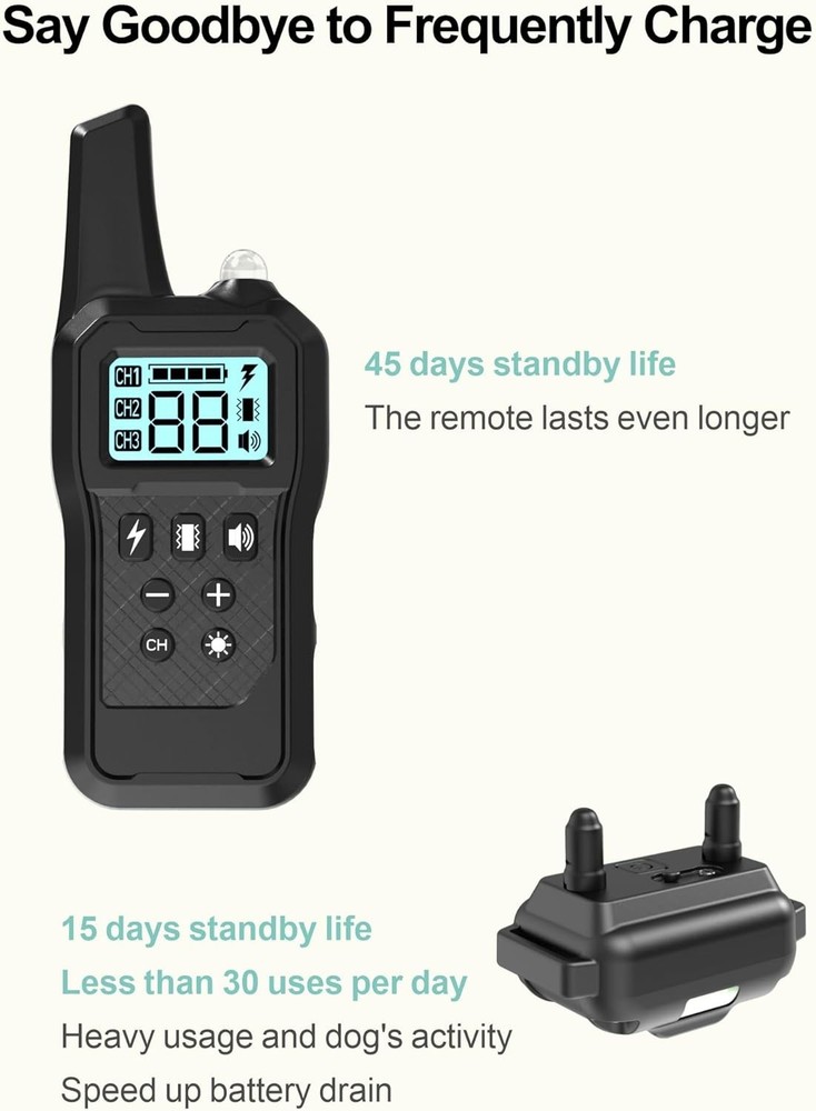 Dual Pack Dog Training Collar - Shock, Vibrate, Beep Modes