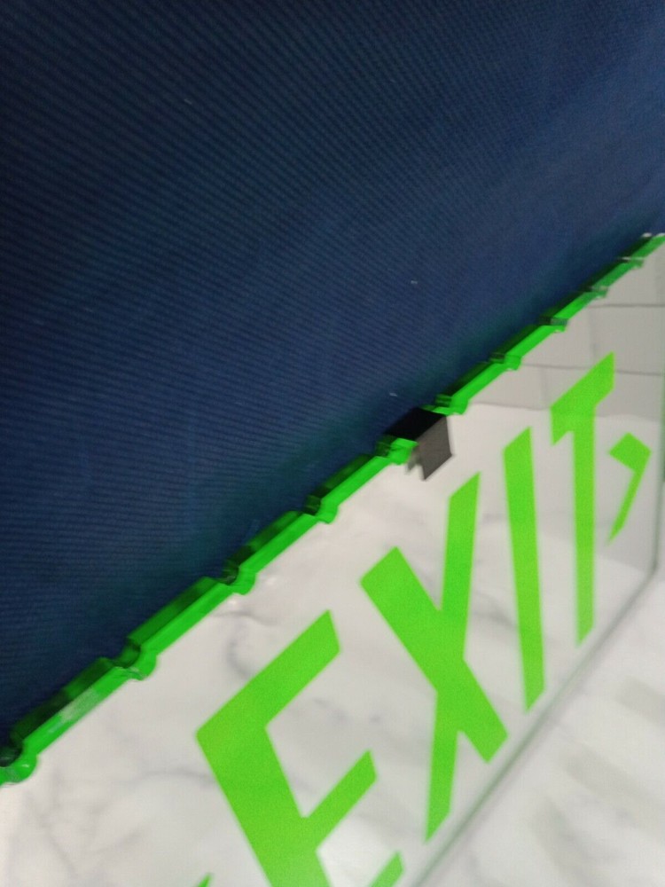 LED EXIT/ SIGN-Edge/Lit Led Exit Sign/ Green Double Faced Mirrored