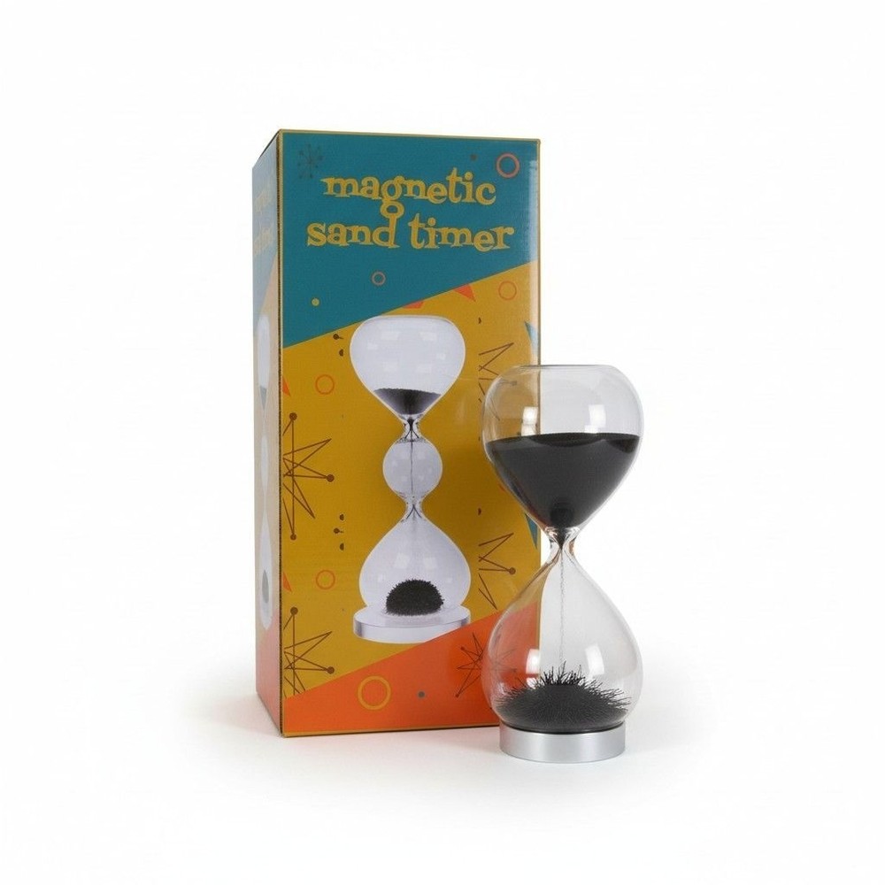 Magnetic Sand Timer 6" - Mesmerizing Floating Sand - New