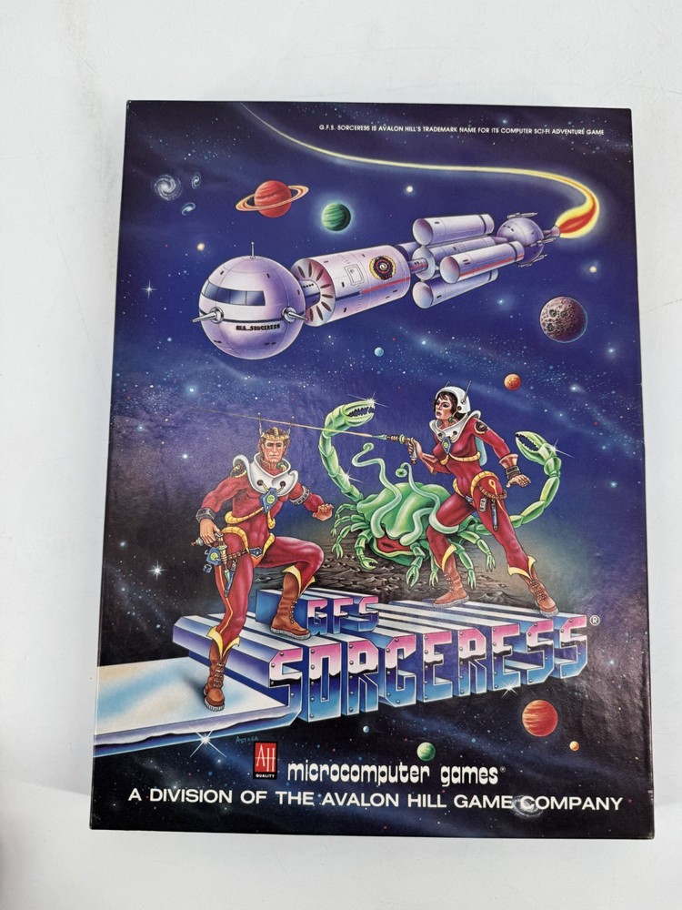 1982 Avalon Hill GFS Sorceress Space Simulation Atari 800 Disk Complete