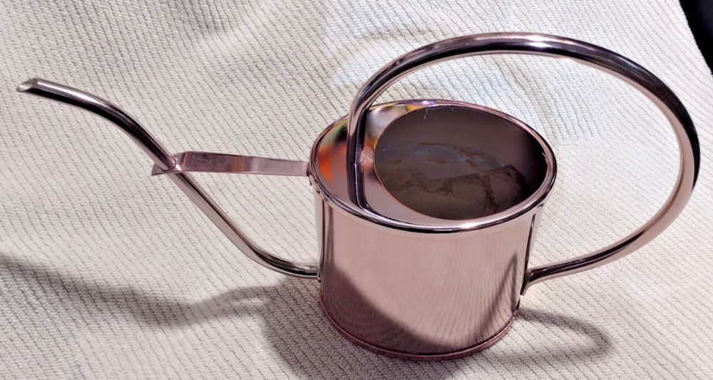 Polished Copper-look petite watering can