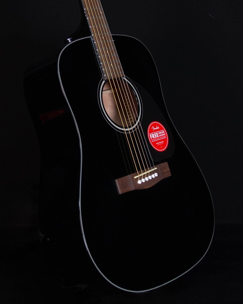 Fender CD-60 Dreadnought V3 with Case, Walnut FB, Black