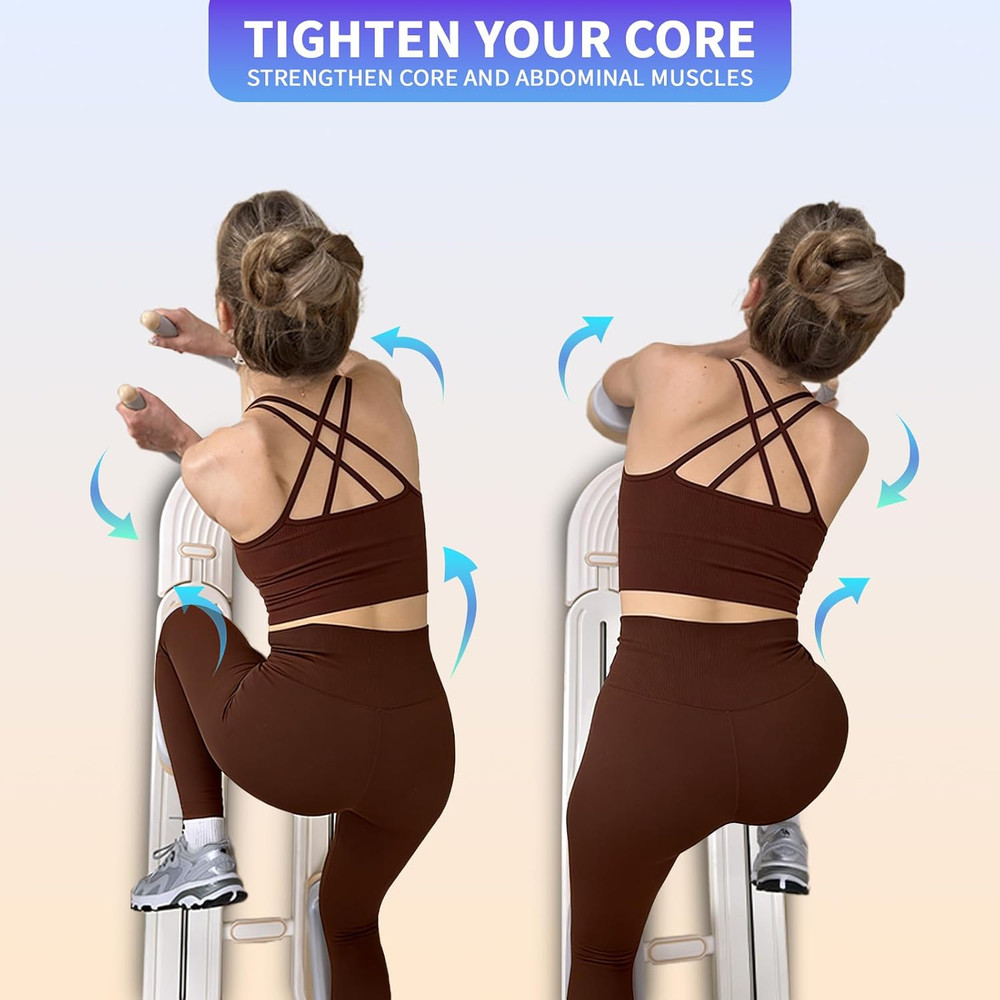 Spine Twist and Stretch Trainer, Detachable Back Stretcher Machine, Adjustable E