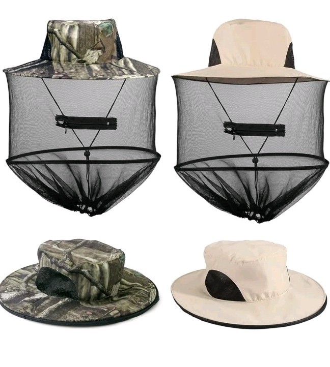 2 Mosquito Head Net for Insect, Fly & Bug Protection - Quality Mesh Netting
