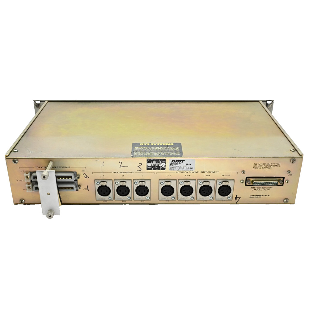 RTS Systems SAP1626 TW Intercom System Source Assign Panel