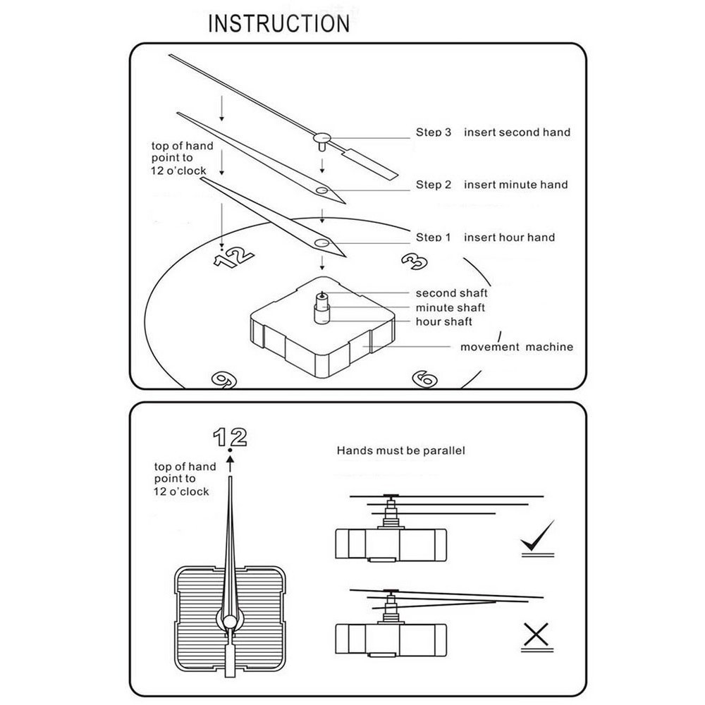 Movement Quartz Clock Clock Pointer Luminous Hands Quartz Clock Repair Tools