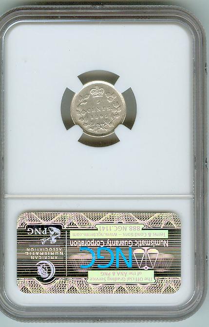 NGC AU Details 1892 Canada 5c