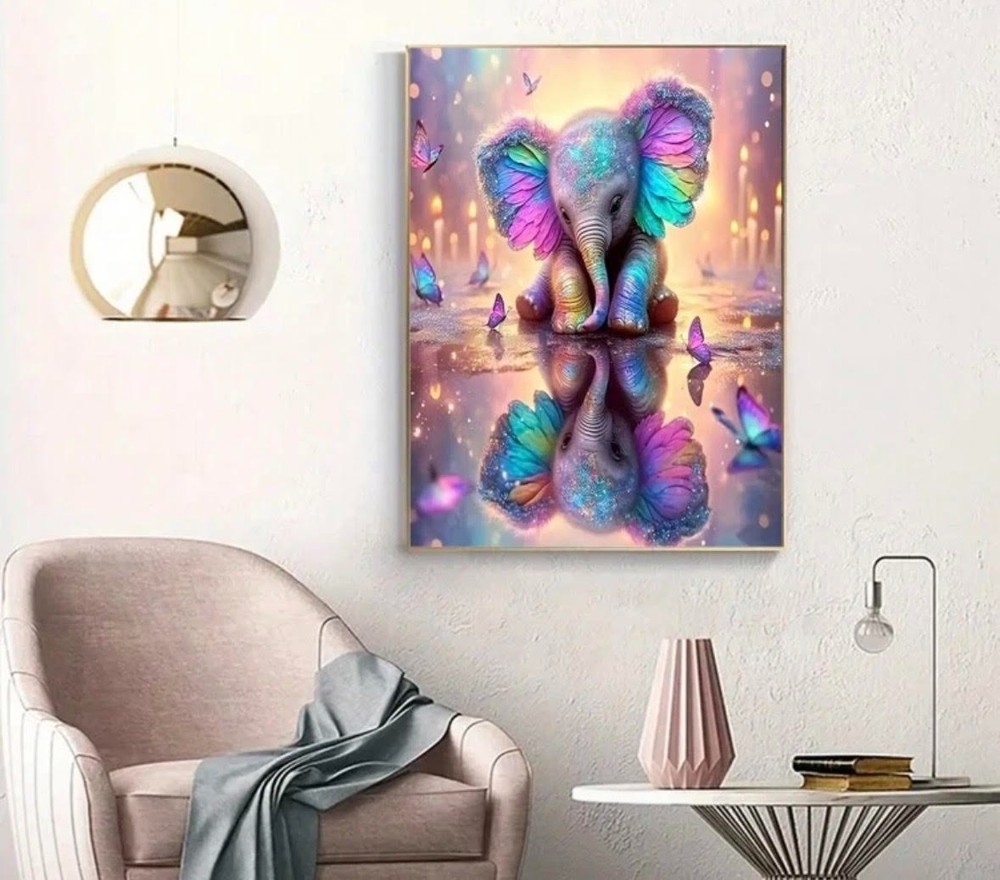 Reflection Elephant 5D Diamond Painting Kit