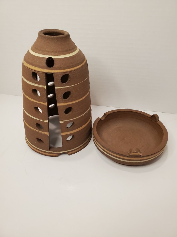 Studio Pottery Signed Votive Holder Diffuser Incense Tabletop Chimanea