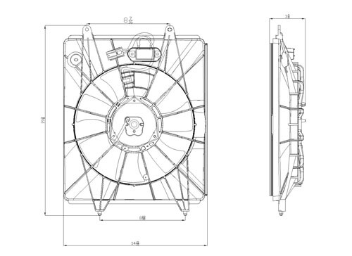 A/C Condenser Fan Assy  TYC  611330