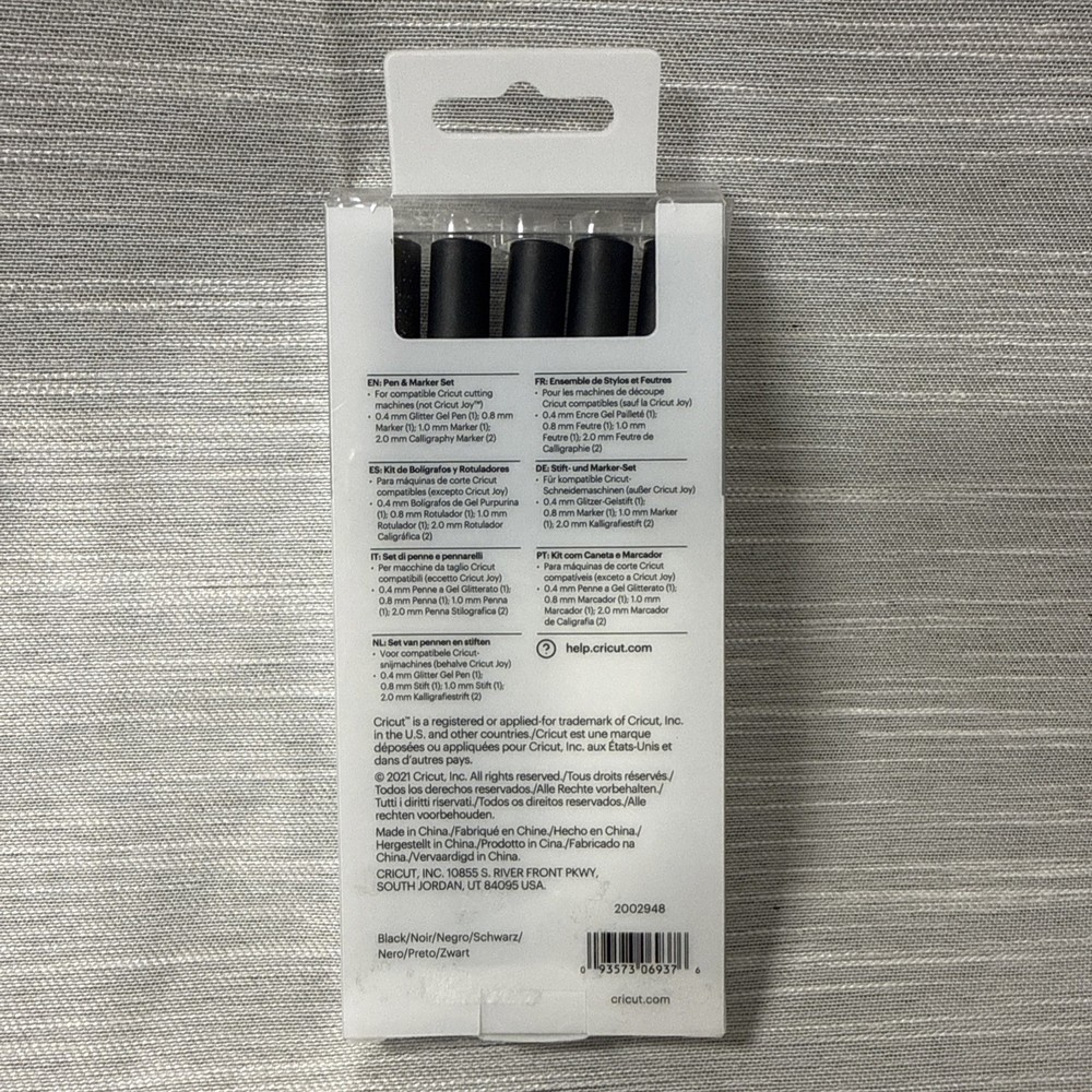 Cricut Multi Pen Set, Black 5 Pcs