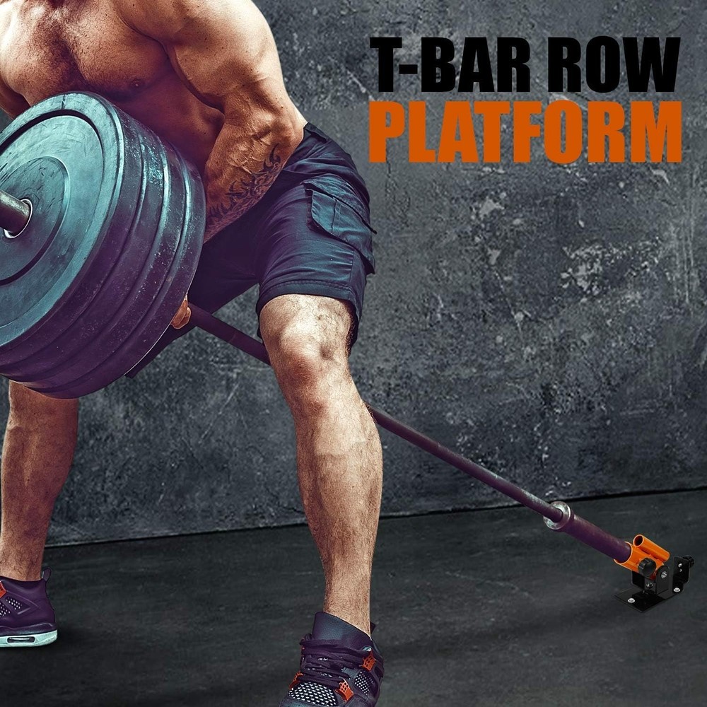 Self-Powered Adjustable T Bar Row Platform with Secure Rubber Grip and Stability