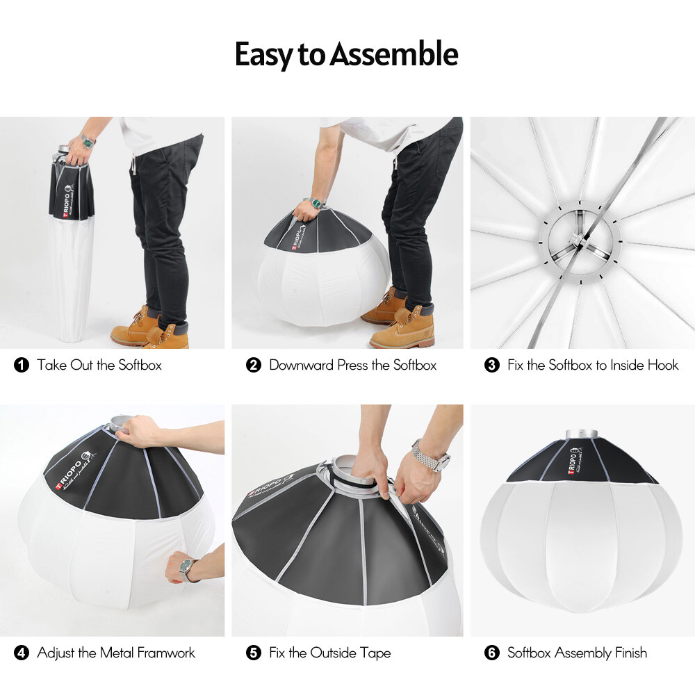 RIOPO Softbox Modifier Kit w/Bowens Mount V4Y6