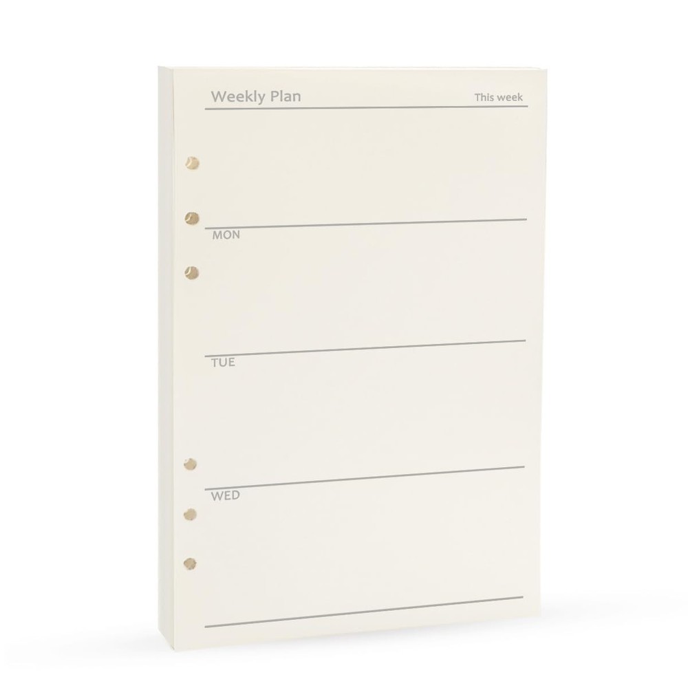 A5 Weekly Planner Refills Inserts 6-Ring A5, Plan