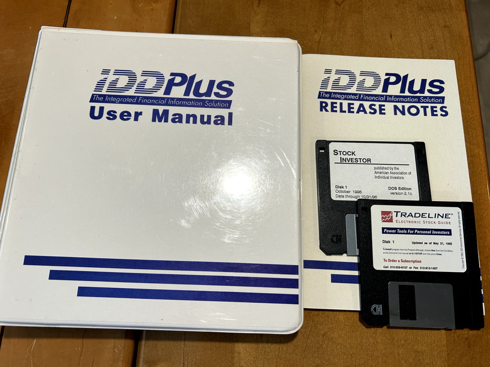 Tradeline Plus IDD Information services User's manual & software vintage