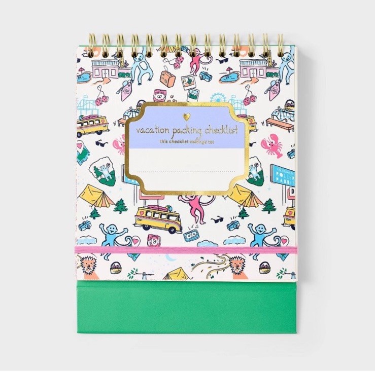 Roller Rabbit x Target Vacation Packing Checklist Notepad 75 Pages Whimsical