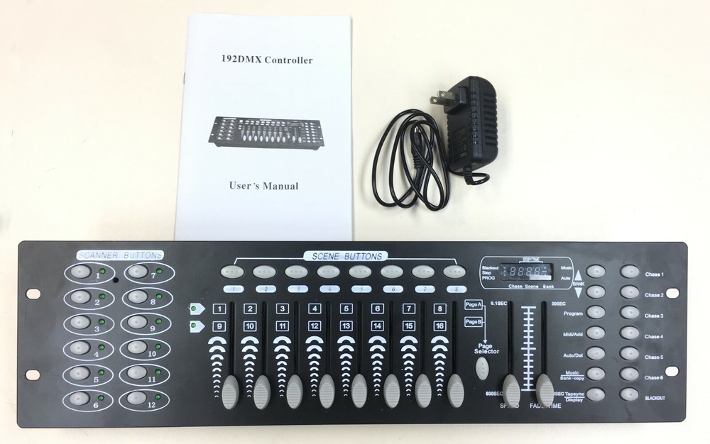 192CH DMX512 Party Disco Stage Lighting Dimmer Controller Programming Console