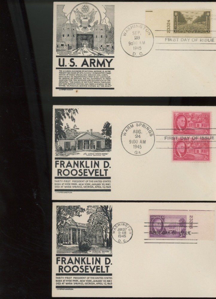 CS Anderson Cachets fdc 72 set d (ip