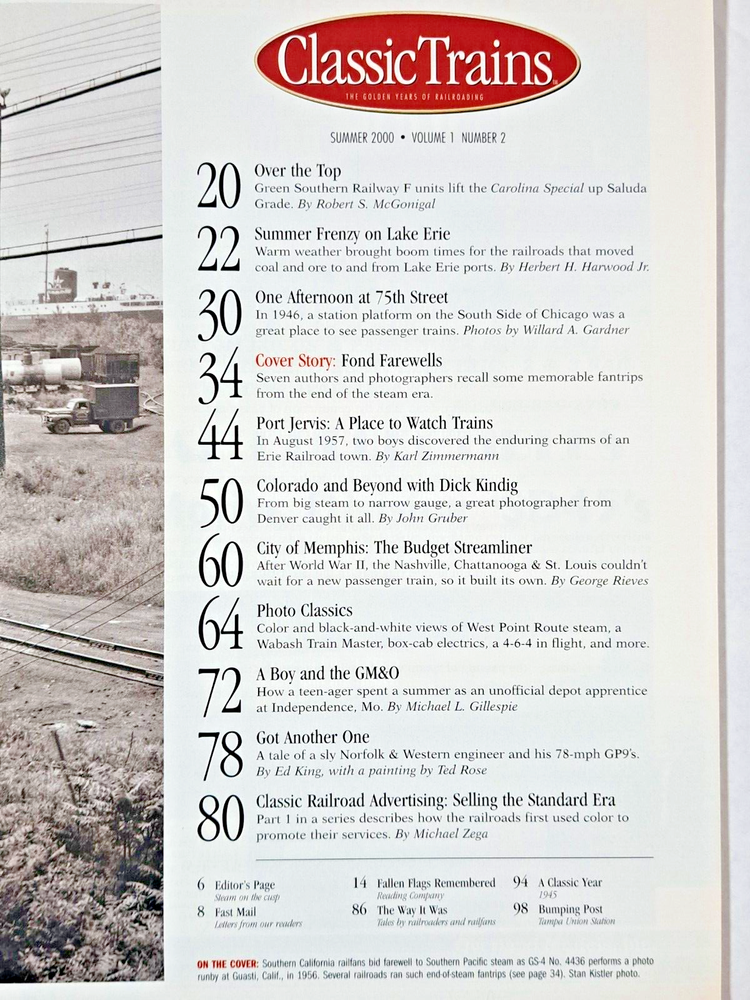 Summer 2000 CLASSIC TRAINS magazine
