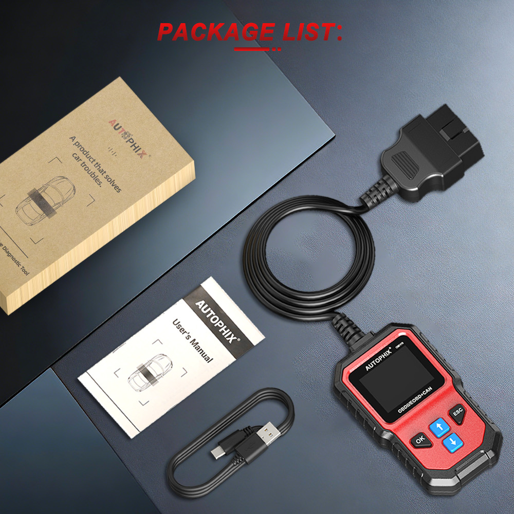 AUTOPHIX OM119 Auto Diagnostic Scanner Check Engine Fault Code Reader OBD2 Tool