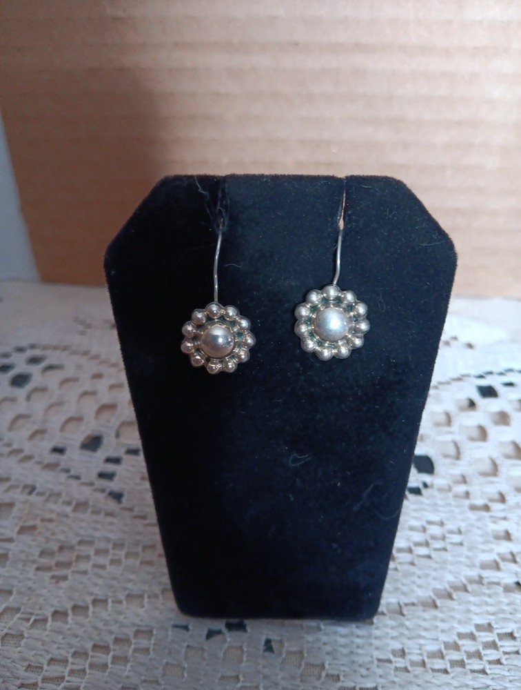 Sterling Silver Navajo Style Dome Concho Earrings
