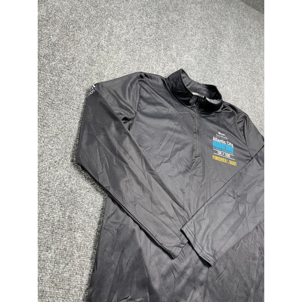 Always Advancing Men's Black Quarter Zip Atlantic City Pull Over Jacket Size M