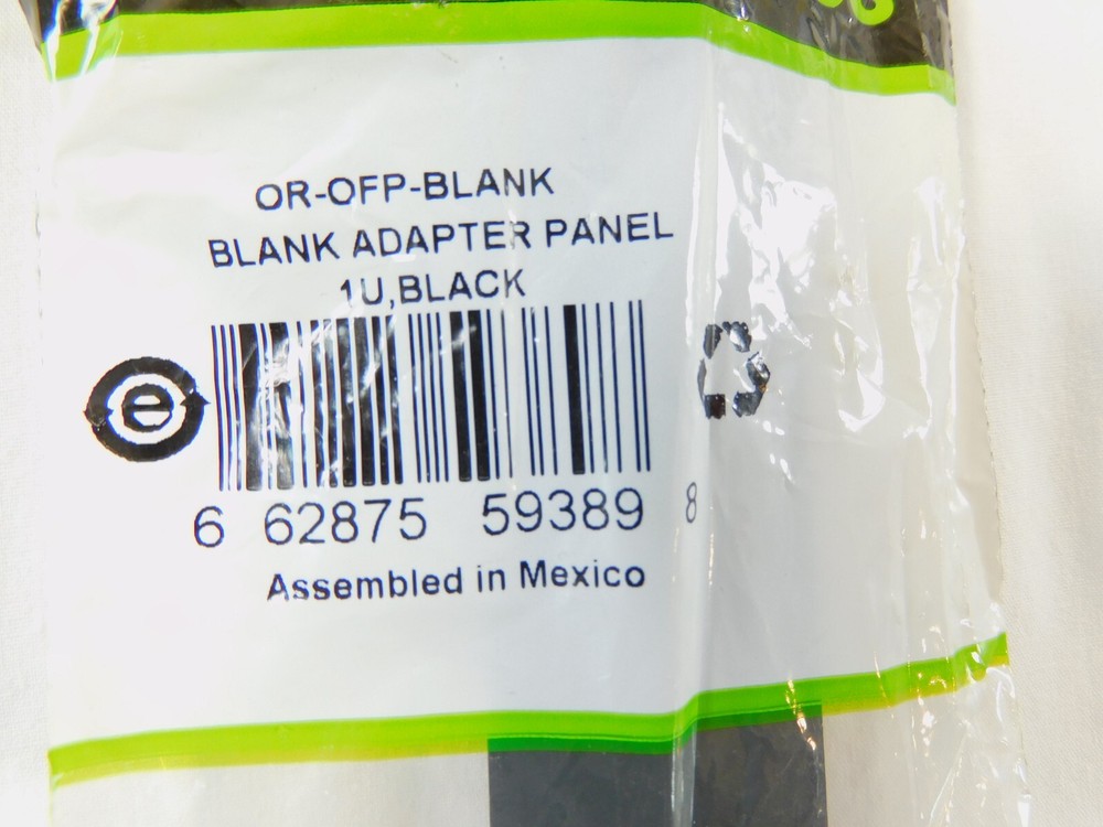 OptiMo OFP Series Blank Adapter Panel OR-OFP-BLANK Black