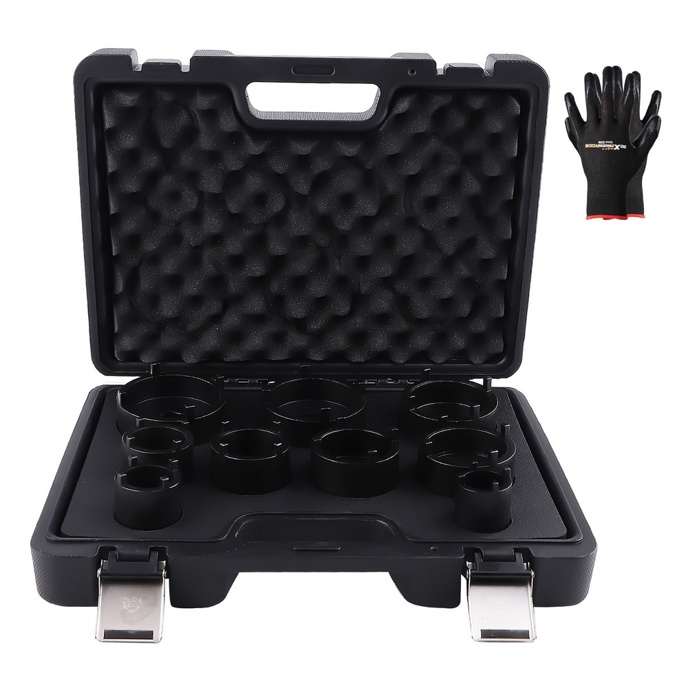 Socket Set Grooved Lock Nuts Tool External Teeth 1/2"DR & 3/4"DR KM4-KM12 New