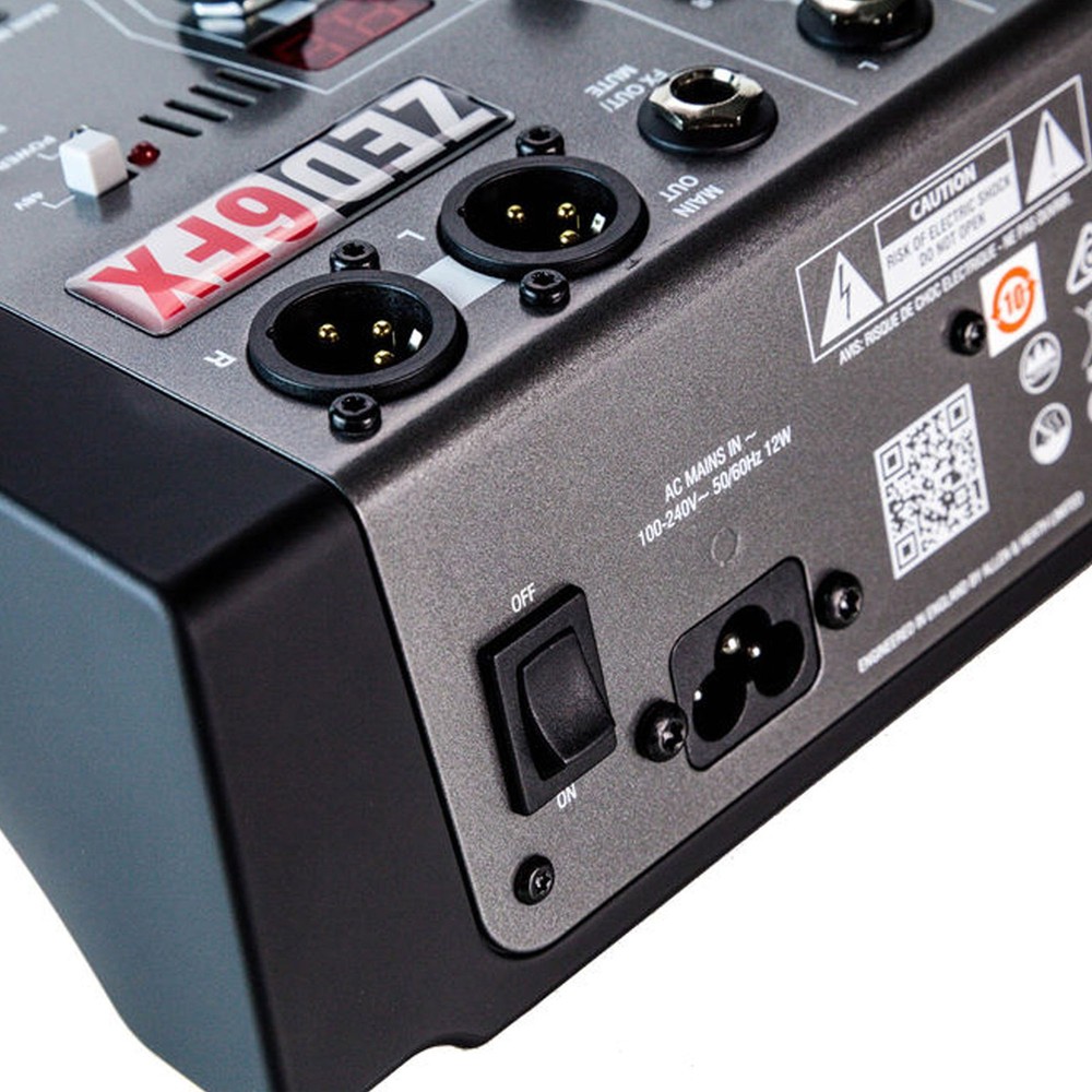 Allen & Heath ZED-6FX Compact 6 input analog mixer with FX