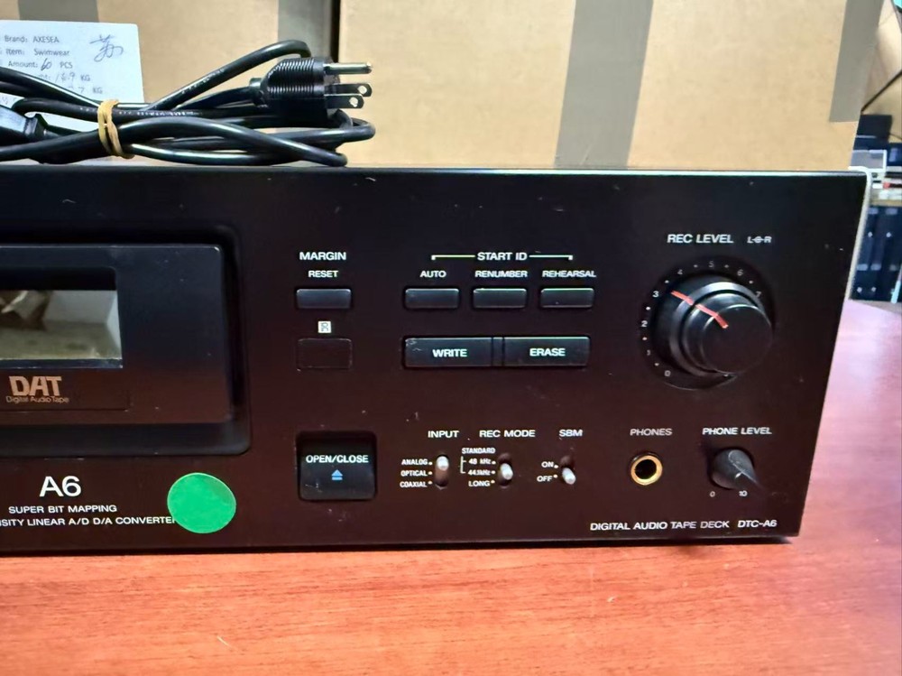 SONY DTC-A6 DAT DIGITAL AUDIO TAPE DECK