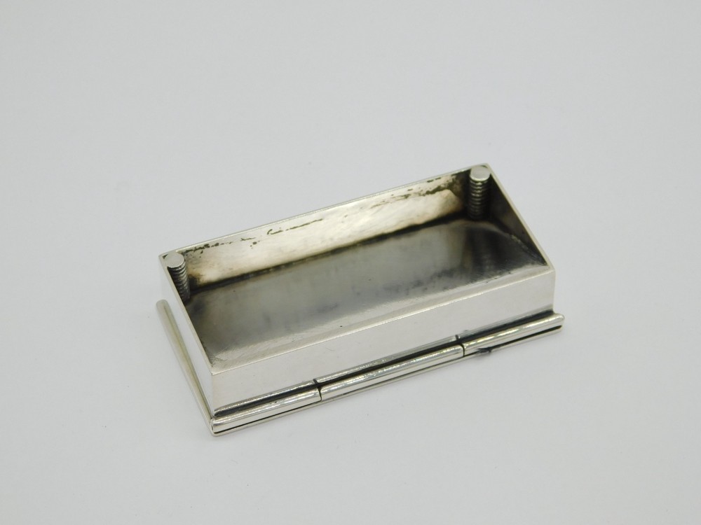Victorian Sterling Silver Double Stamp Box Antique 1876 Birmingham