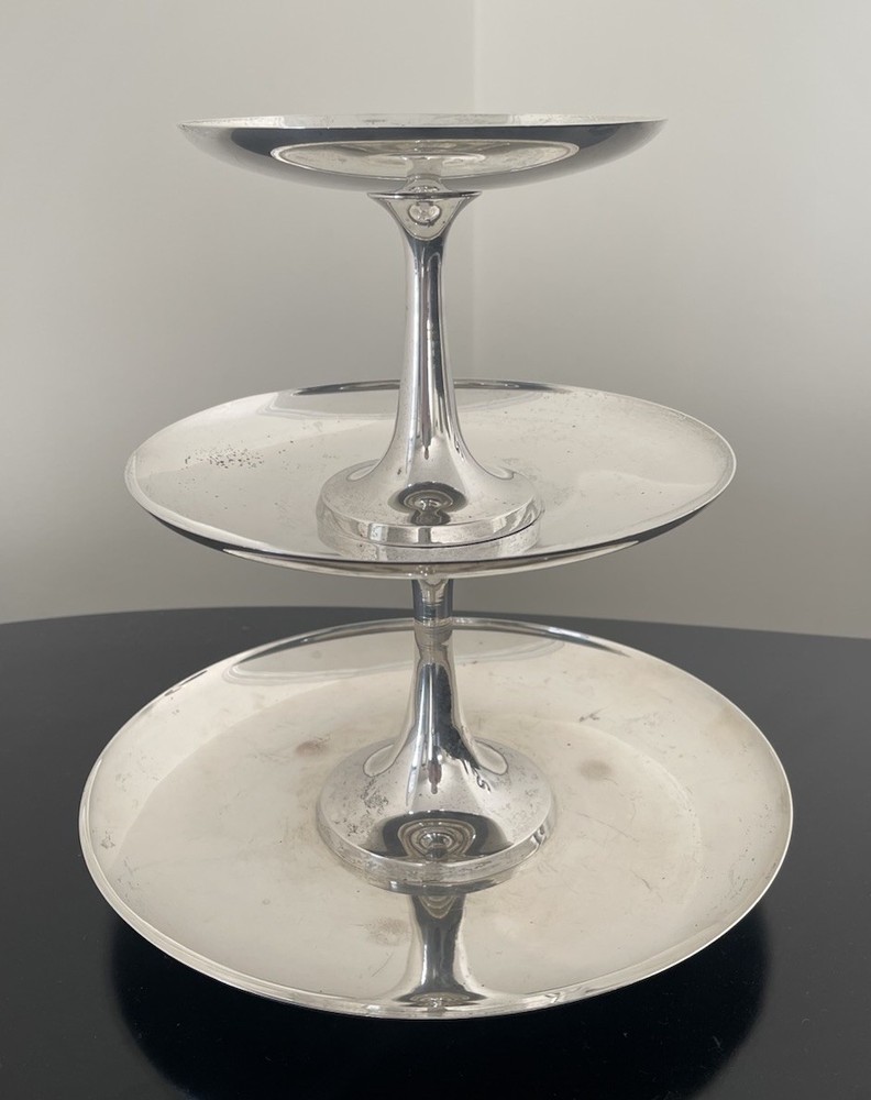 Tiffany Co Sterling Silver Display Cake Stand with Stacking Compotes 1245g