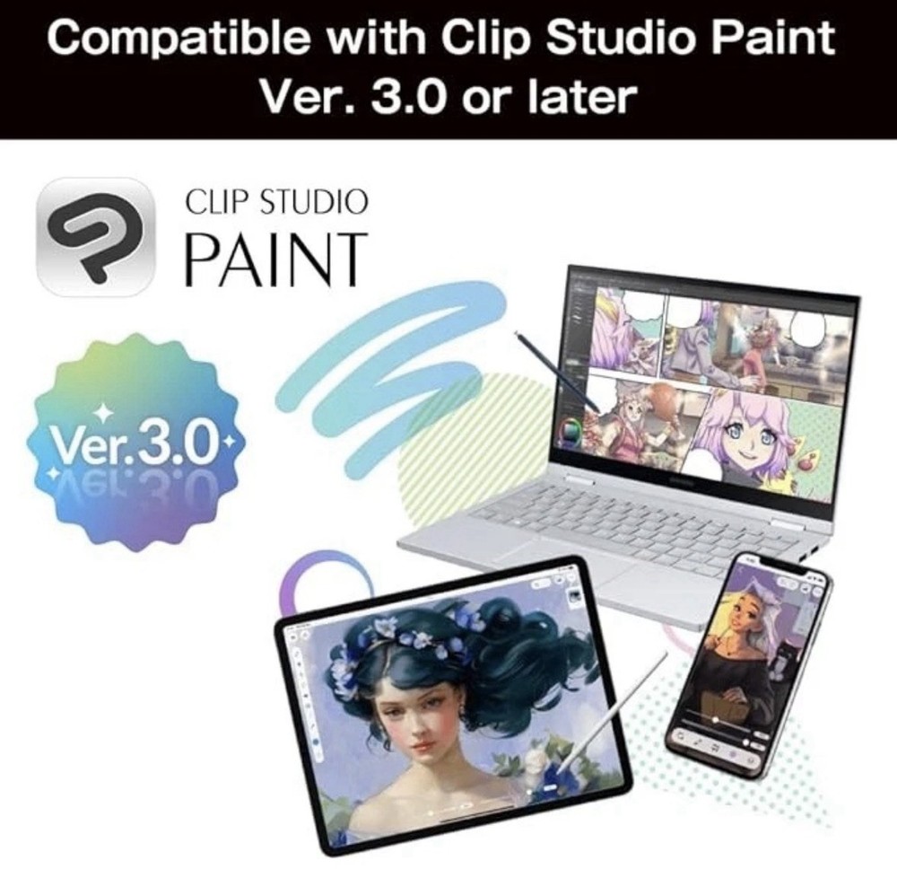 【New】Clip Studio Tabmate 2 International Version Compatible with iPad/iPhone