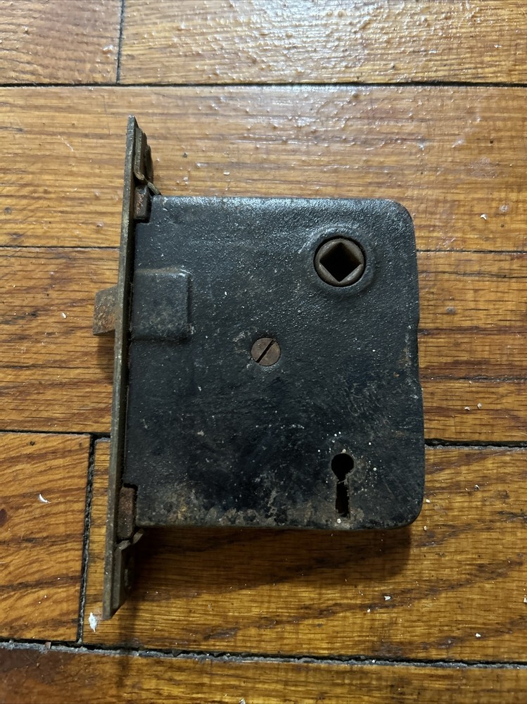 Vintage Mortise Door Lock No Key Cast Iron