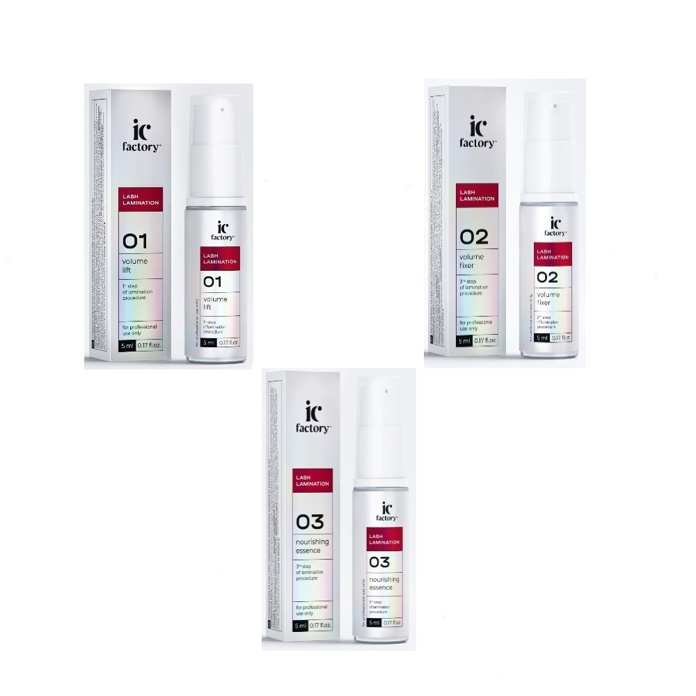 NEW! LASH LAMINATION IC FACTORY eyelash lamination kit Step 1-2-3