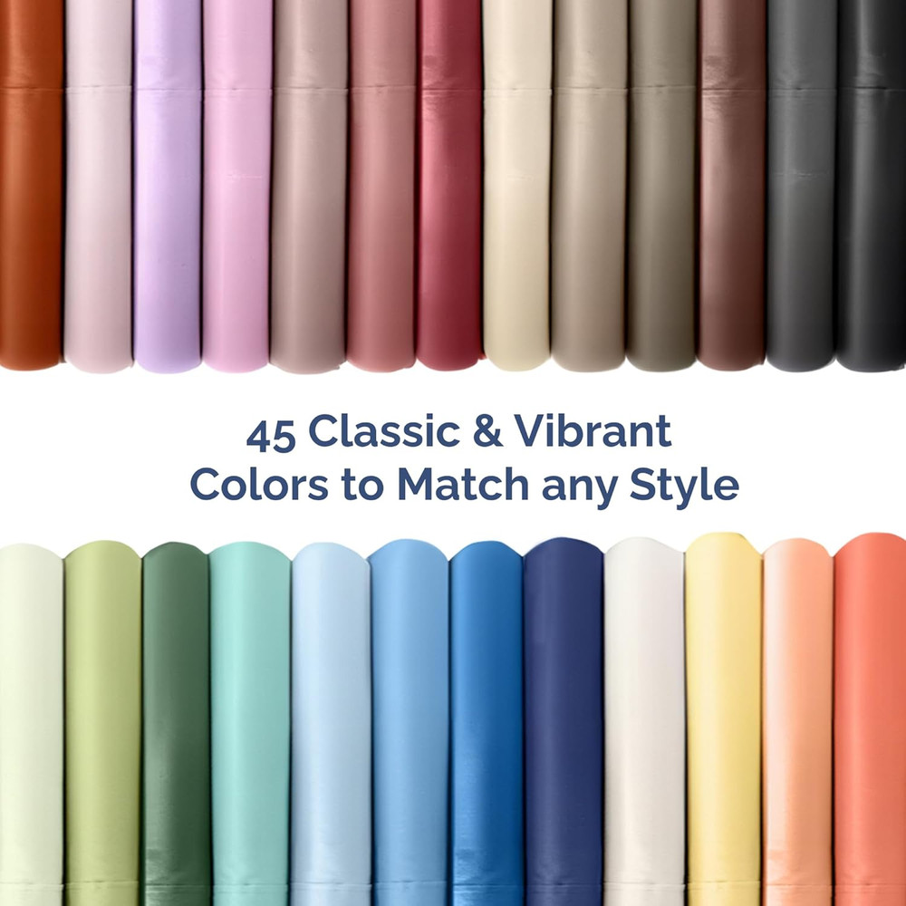 Full Size Flat Sheet - Hotel Quality Top Flat Bed Sheet Only - Ultra-Soft, Comfy