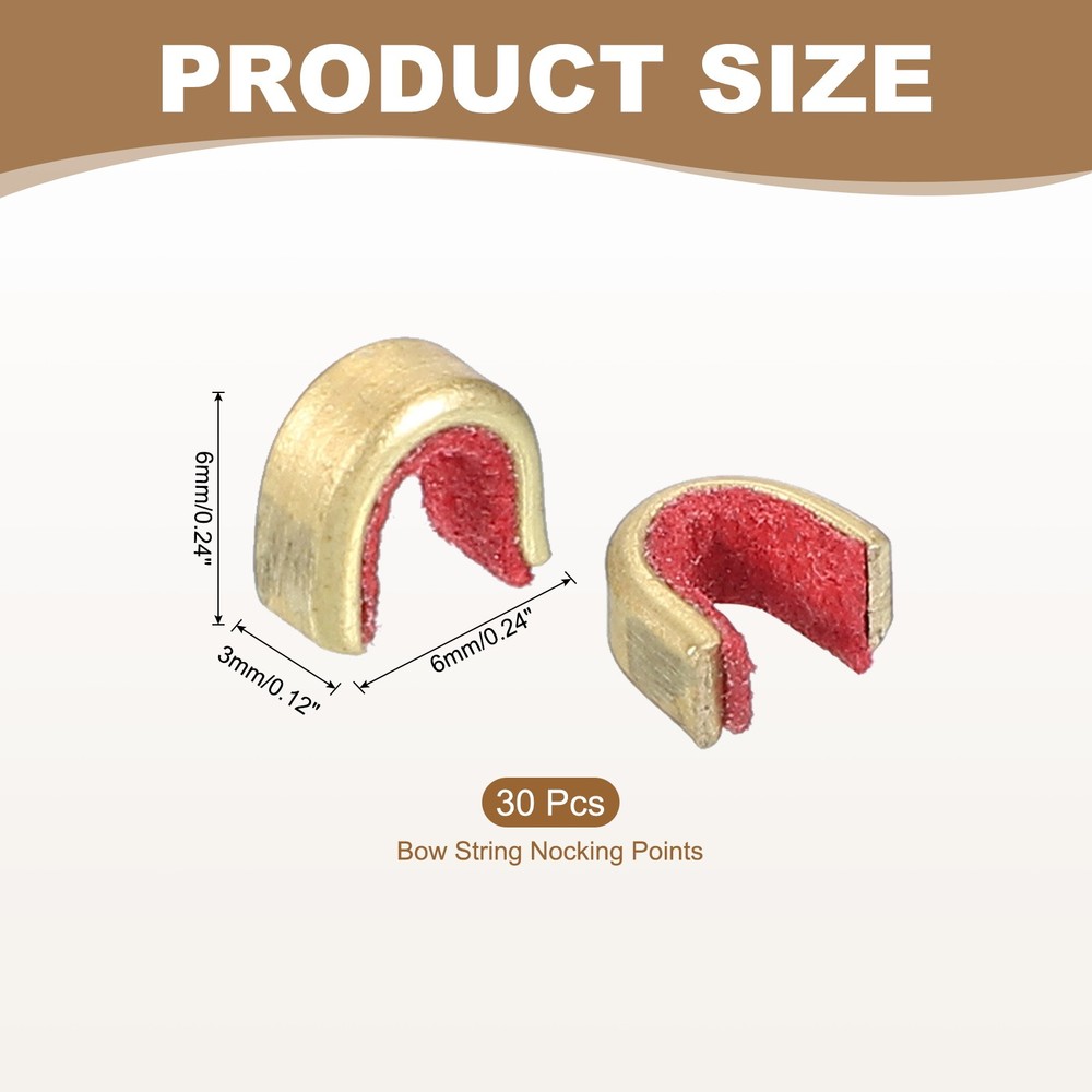 30 Pcs 6x3mm Bow String Nocking Points Red