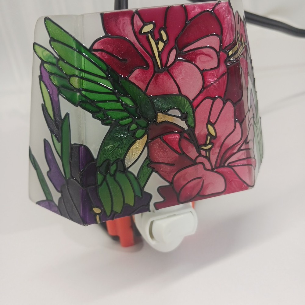 Hummingbird 5" Stain Glass Stylization Night Light With Switch Not Original Box