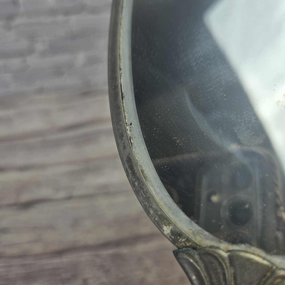 Antique Vanity Mirror Floral Design Handheld