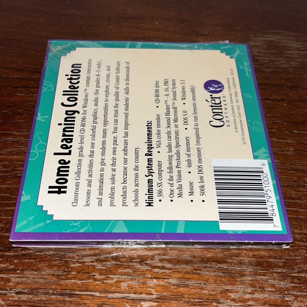 Home Learning Collection Math Reading K CD-ROM For Windows 3.1 - Conter Software
