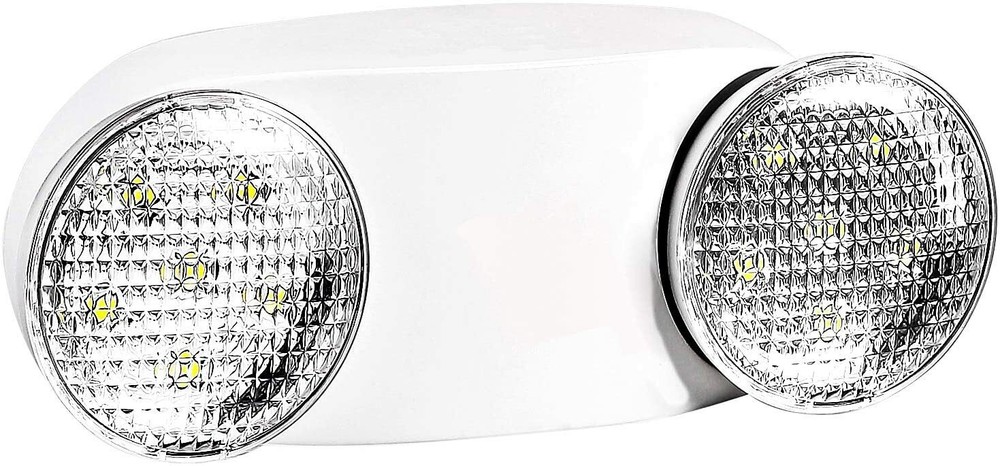 LED Emergency Exit Light Adjustable Dual Head Lamp with Battery Backup UL