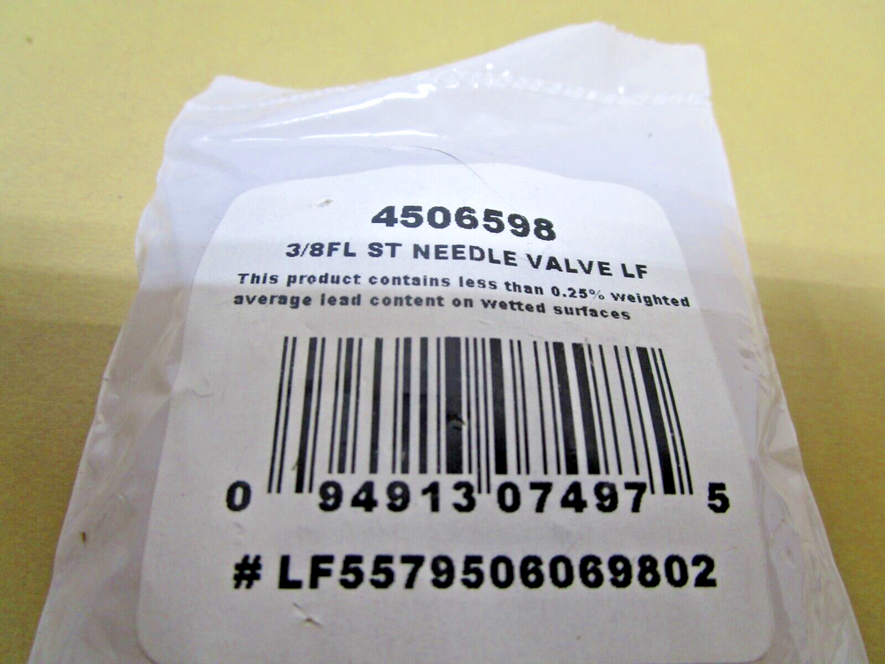 3/8FL ST NEEDLE VALVE LF / 4506598