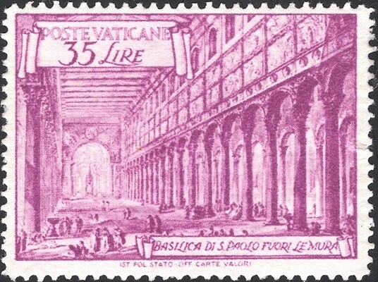 VATICAN, 1949. Holy Cross Basilica 129a, Mint