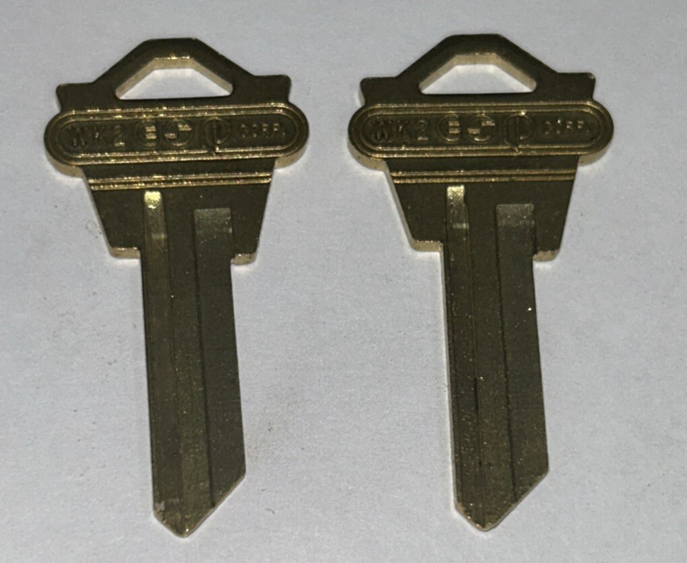 Weslock WK2 Brass Key Blanks x2