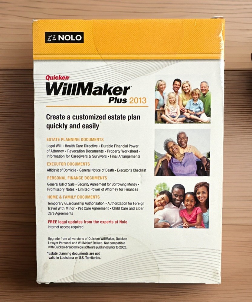 Quicken WillMaker Estate Planning Software Plus 2013 Windows-New Sealed