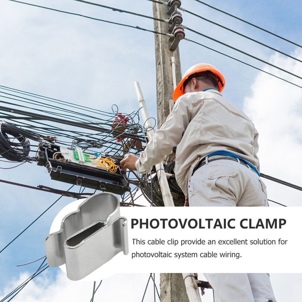 Reliable Wire Support with Stainless Steel Solar Panel Cable Clips 100 Pack