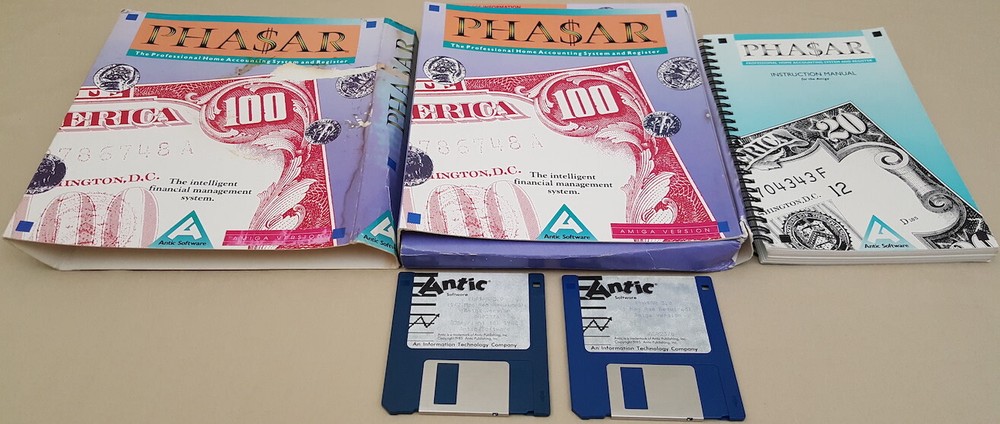 Phasar Pha$ar v3.0 Professional Home Accounting & Register ©1987 Commodore Amiga