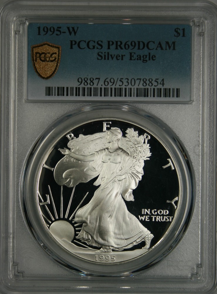 1995-W Proof Silver Eagle PCGS PR69DCAM ~ No Spots!
